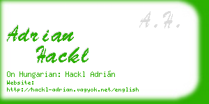 adrian hackl business card