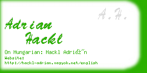 adrian hackl business card